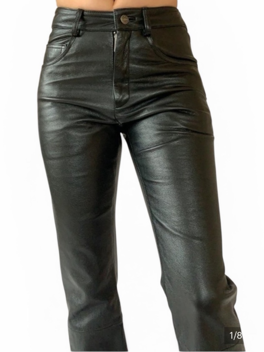VTG Wilsons Leather Pants Size 8 Y2K - Picture 3 of 9